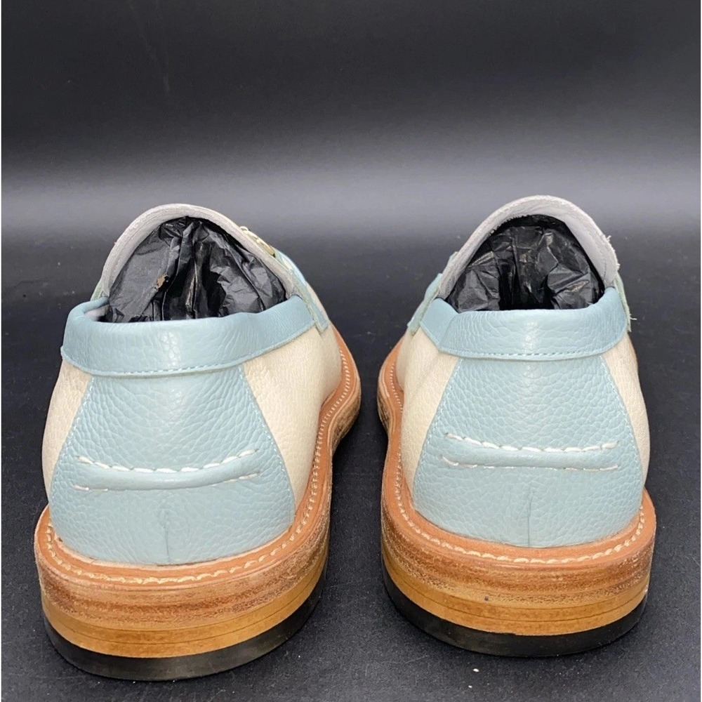 Boardwalk White Sands Leather Horse-Bit Loafers Men's 11 - Picture 3 of 16